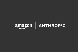 Amazon logo next to Anthropic logo.