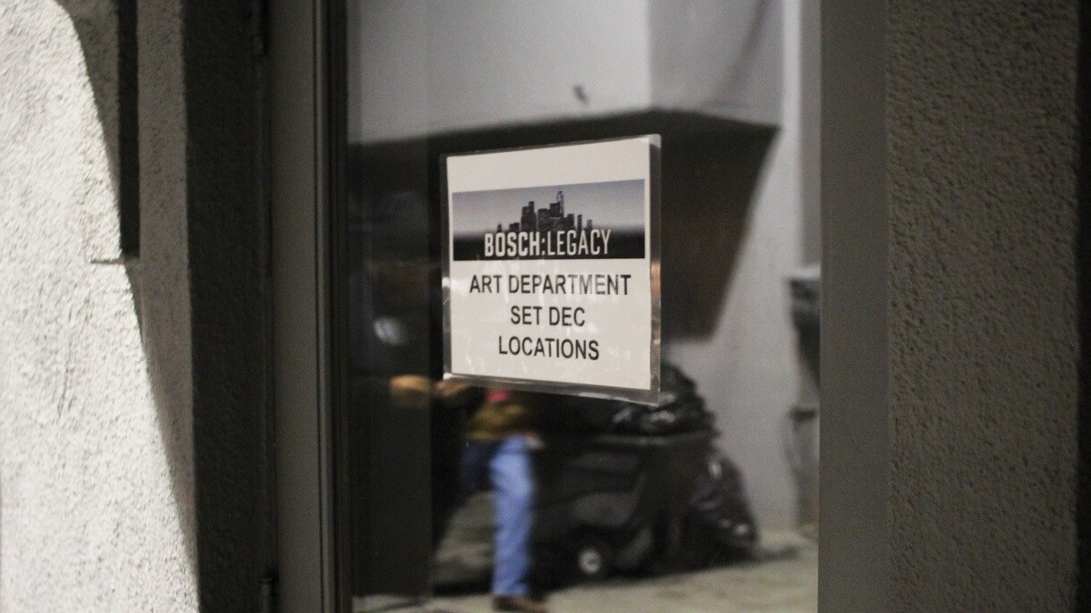 An image of a sign on a door noting that it is for the Art Department for the series, Bosch