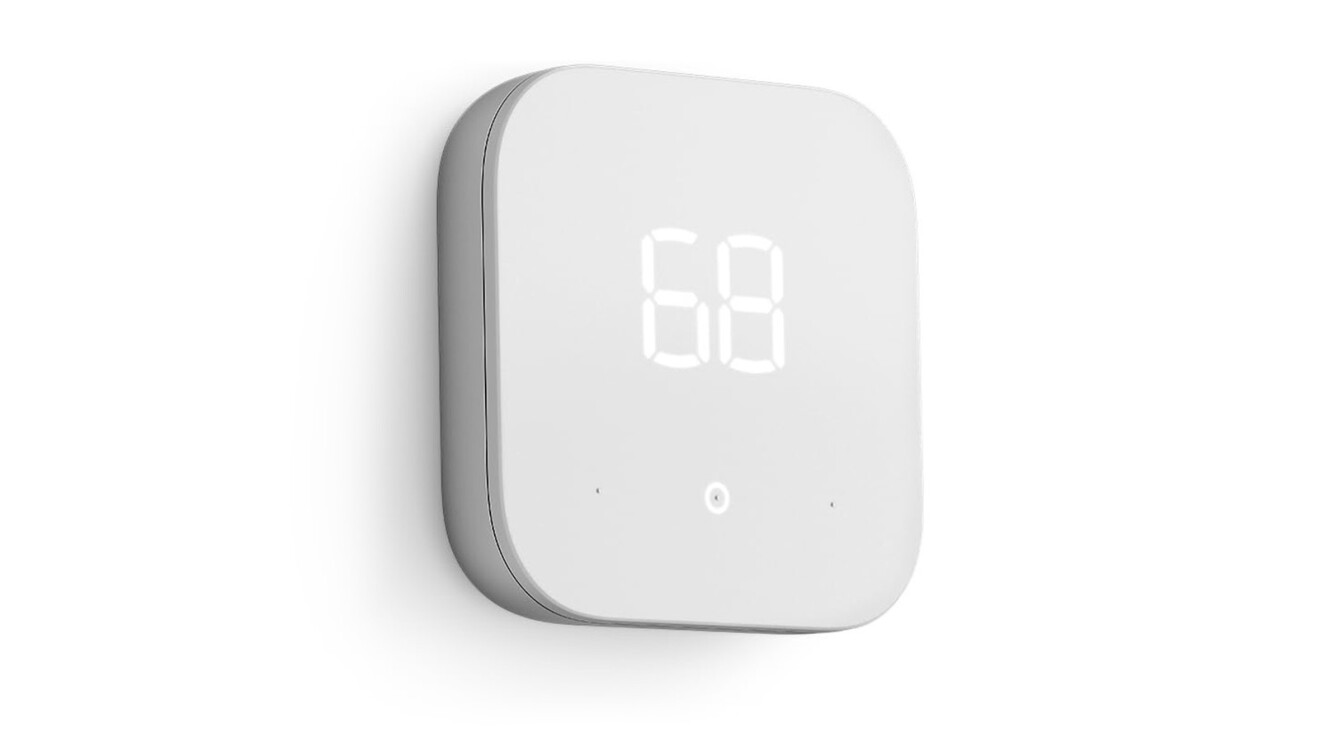 亚马逊智能恒温器的图片。