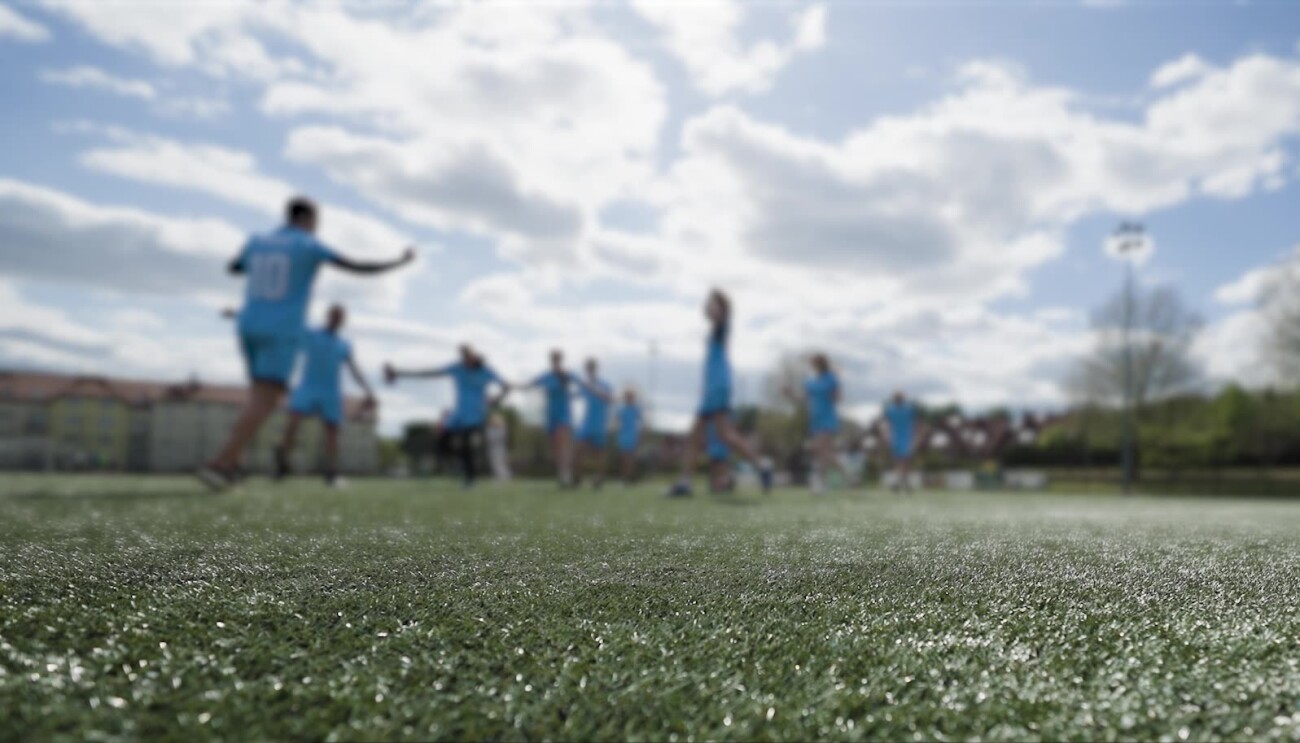 The children playing at the Polish Football Championship for Children from Orphanages AFP transportation  