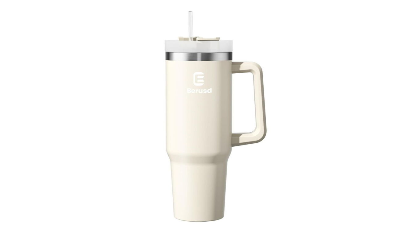 Berusd 1.2L Insulated Tumbler with Handle and Straw Lid