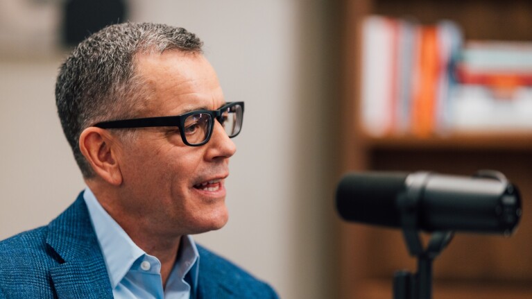 Amazon Stores CEO Doug Herrington recording podcast