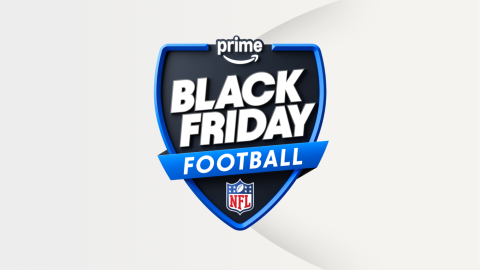 Prime Black Friday Football NFL logo on shield-shaped emblem