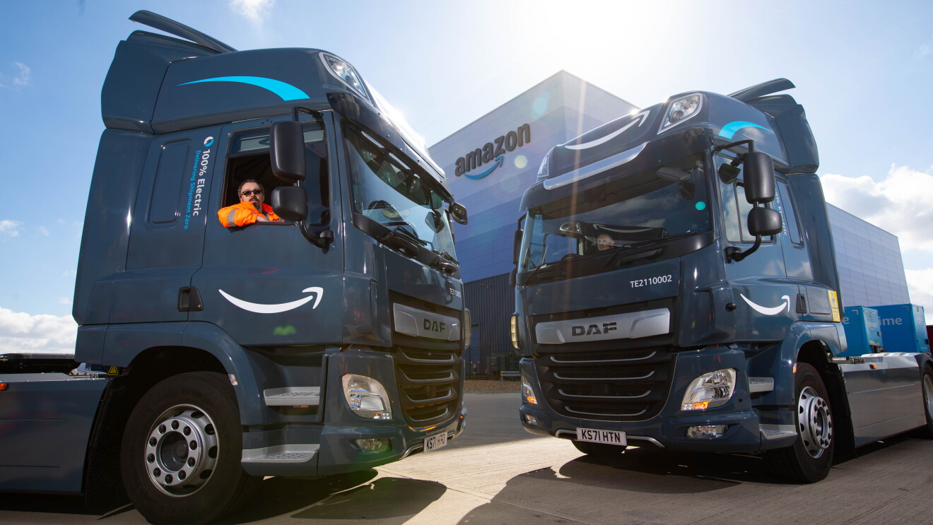 Amazon Middle Mile EVs Overs Electric HGV vehicles