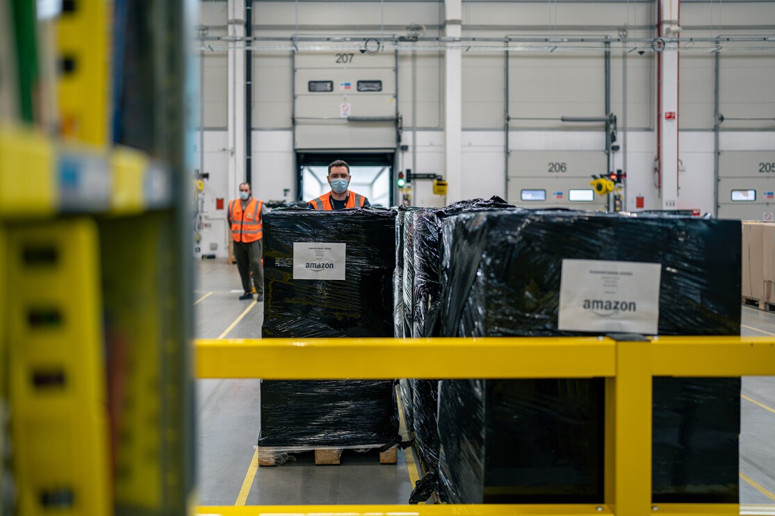 Image from the Slovakia hub Amazon set up to support Ukraine refugees