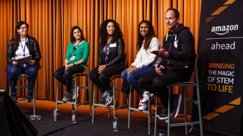 Students participating in the Amazon Ahead program.