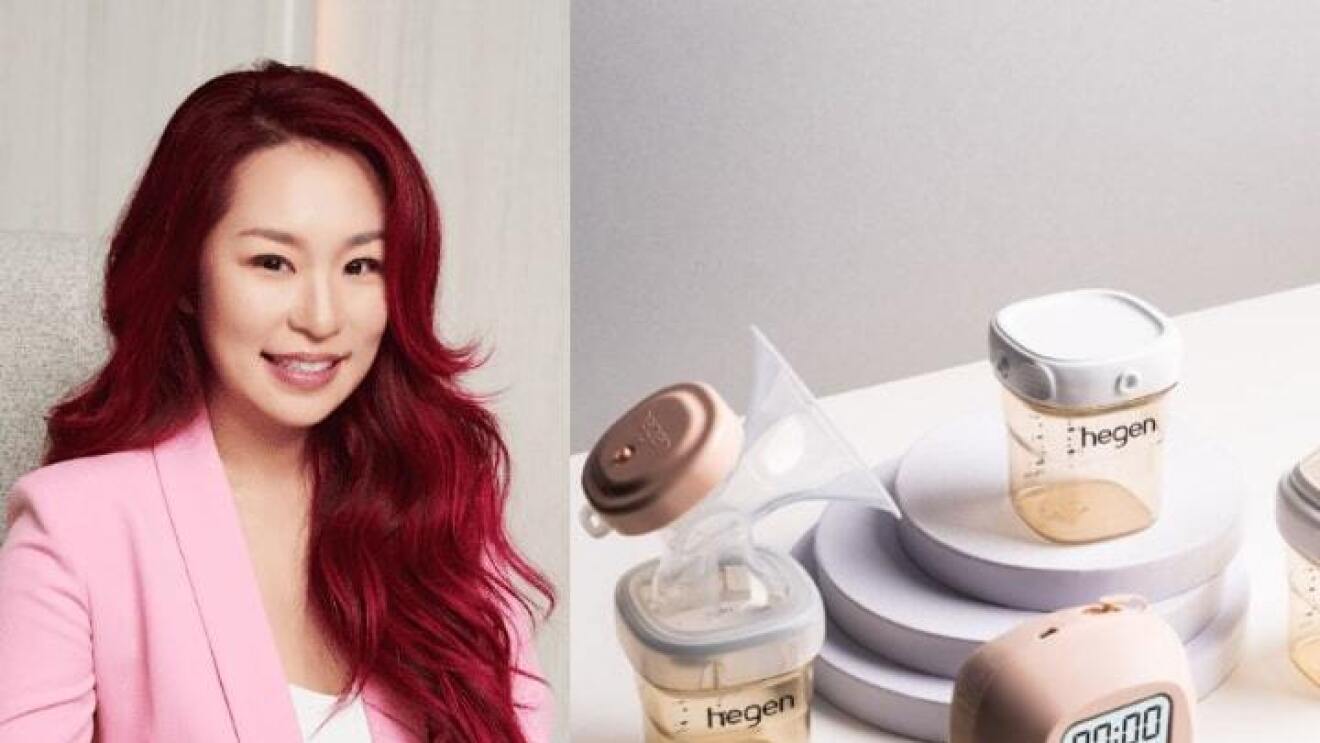 Hegen's brand owner alongside her brand's products