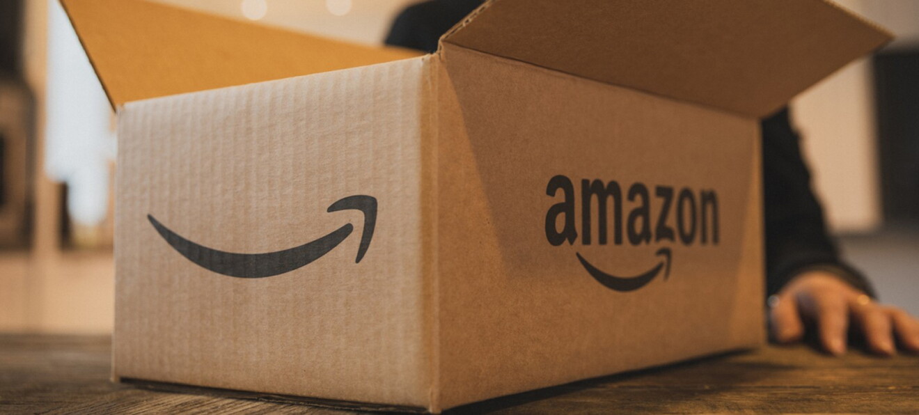 Amazon delivery box open on a table
