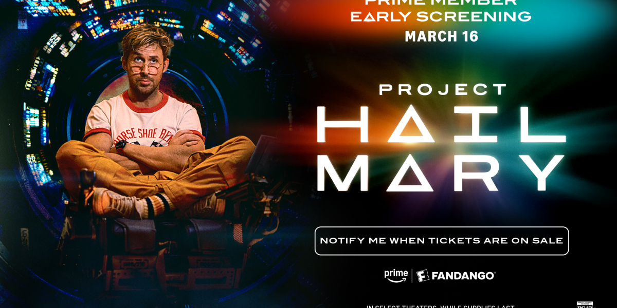 Project Hail Mary early screening tickets are available for Prime members