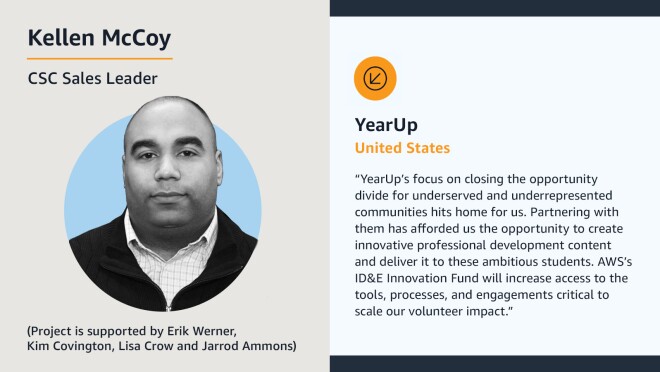 的一个员工AWS支持他们选择的慈善机构。