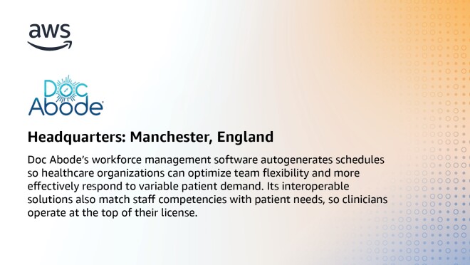 州的医生住的信息图表,“医生住的劳动力管理软件autogenerates时间表所以医疗组织能够更有效地优化团队的灵活性和响应变量病人的需求。其可互操作的解决方案也将员工能力与病人的需求,所以临床医生操作的许可。”