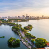 An image of Hanoi's landscape at dawn