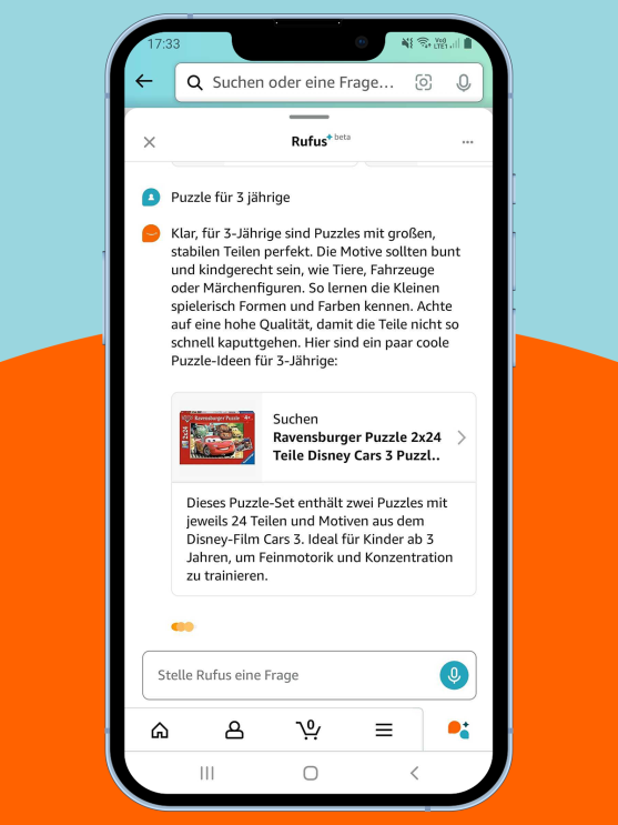 Amazon Shopping App auf dem Mobiltelefon