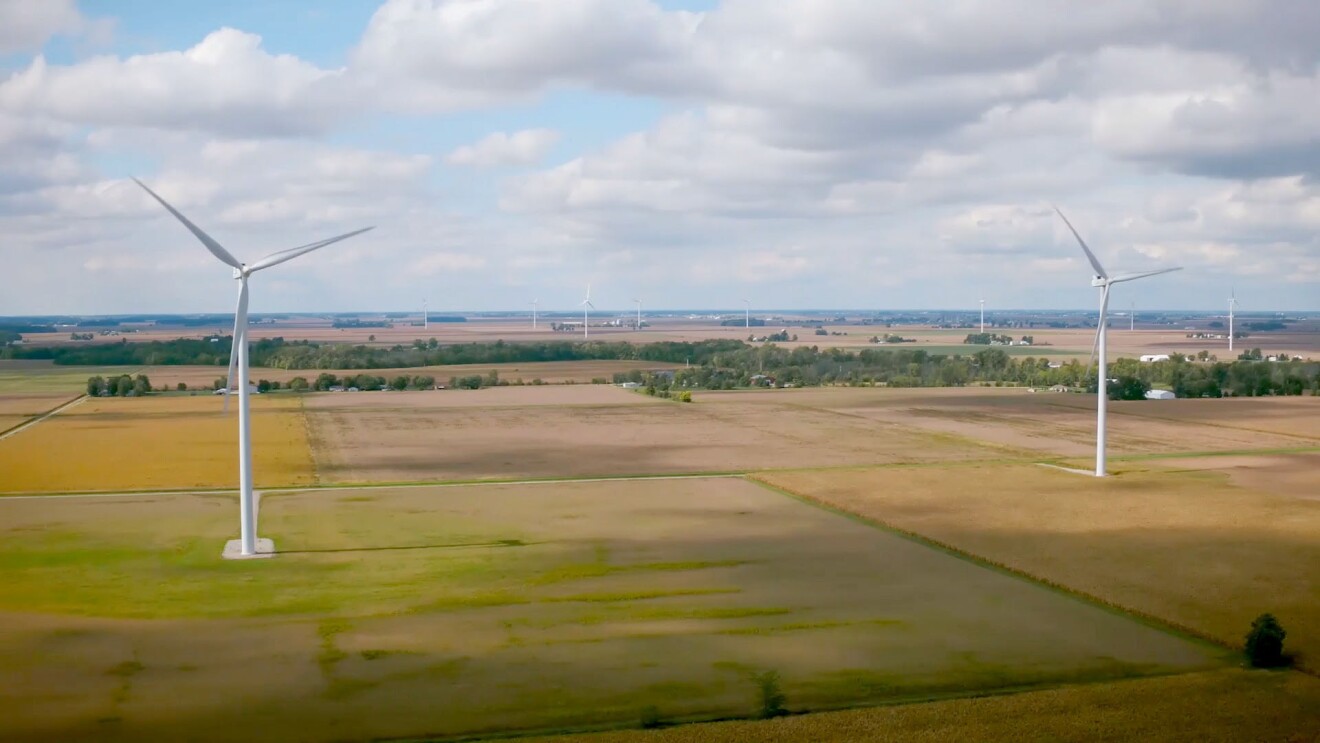 A solar wind farm.