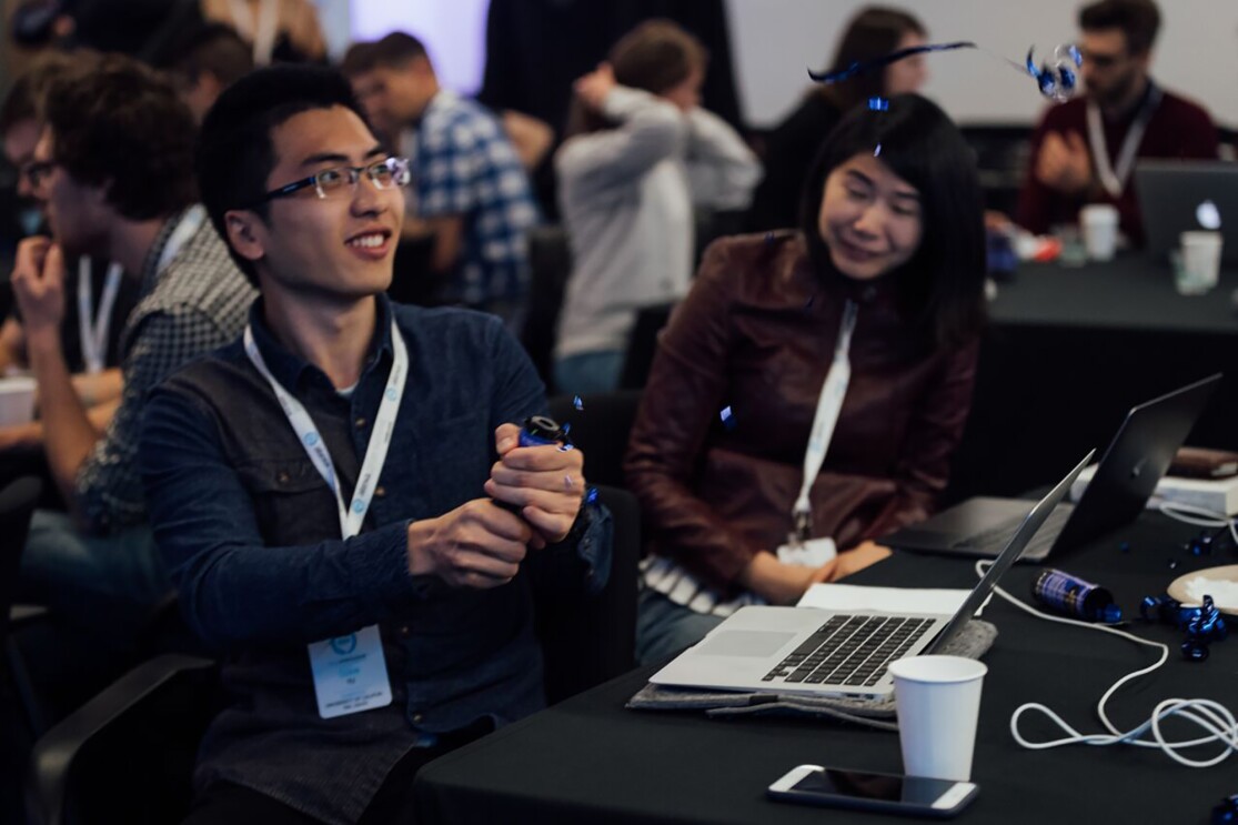 Students attending Alexa Prize event