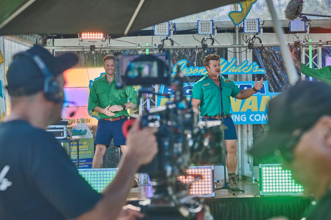 Luke Hemsworth shooting Deadloch Season Two