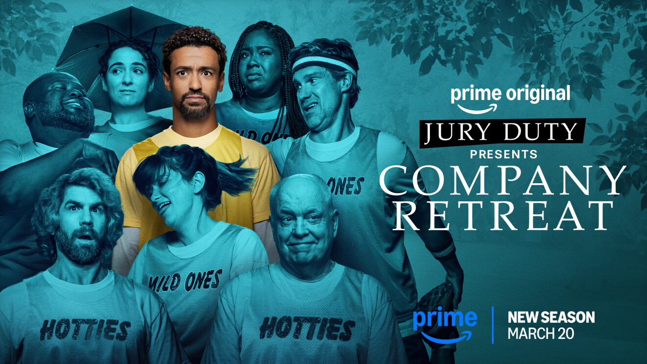 Promotional poster for Prime Original series 'Jury Duty: Company Retreat'