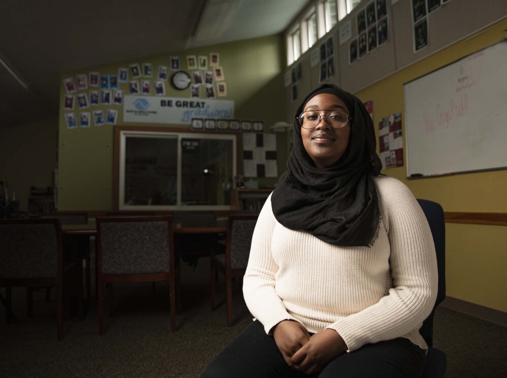 High school students practice mindful meditation while using the new Alexa skill, "Keep Calm"