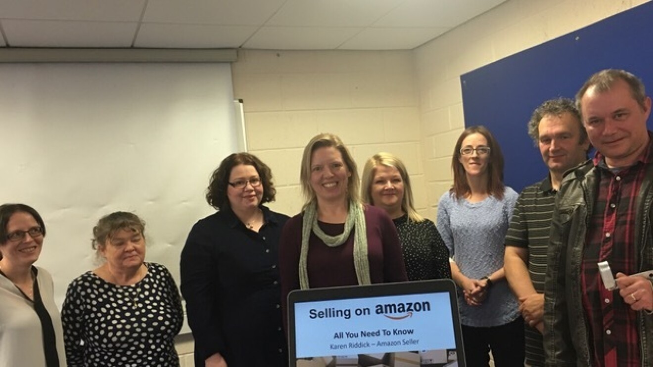 Karen Riddick and the ‘Selling on Amazon’ group workshop attendees, 7th November 2019