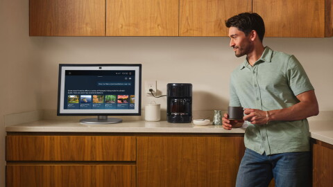 man standing in kitchen 