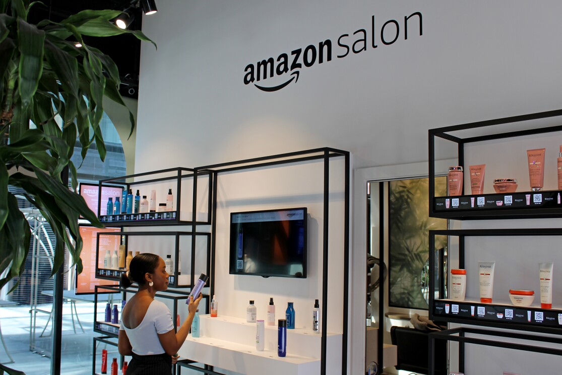 Using the point-and-learn system in Amazon Salon