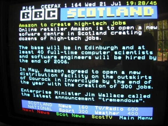 Teletext first communicated news of Amazon launches