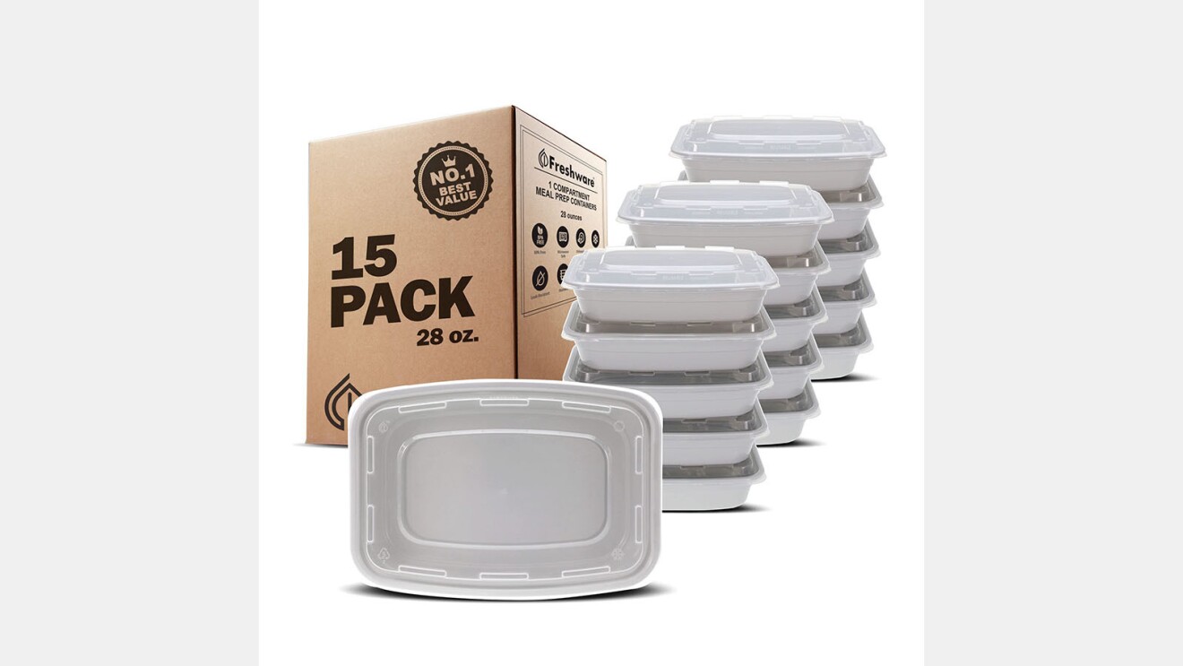 Image of Freshware meal prep containers.