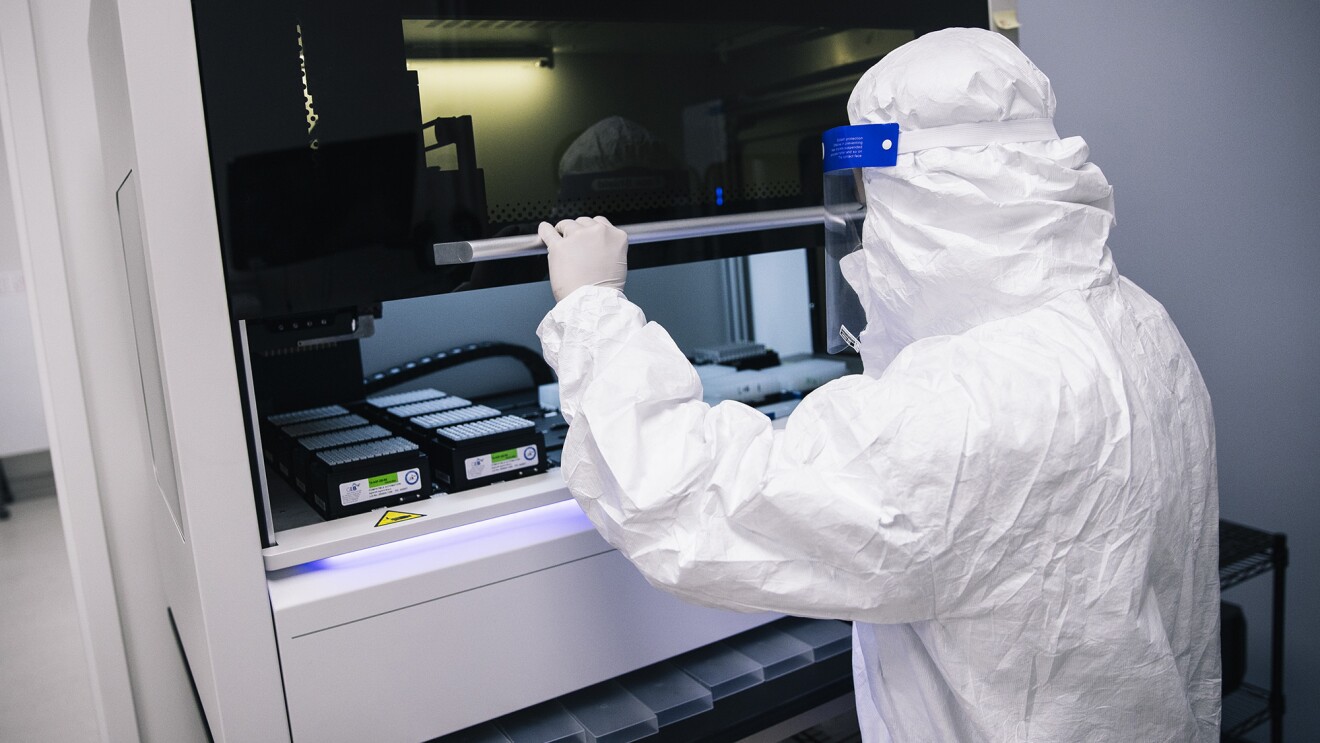 Inside a medical laboratory