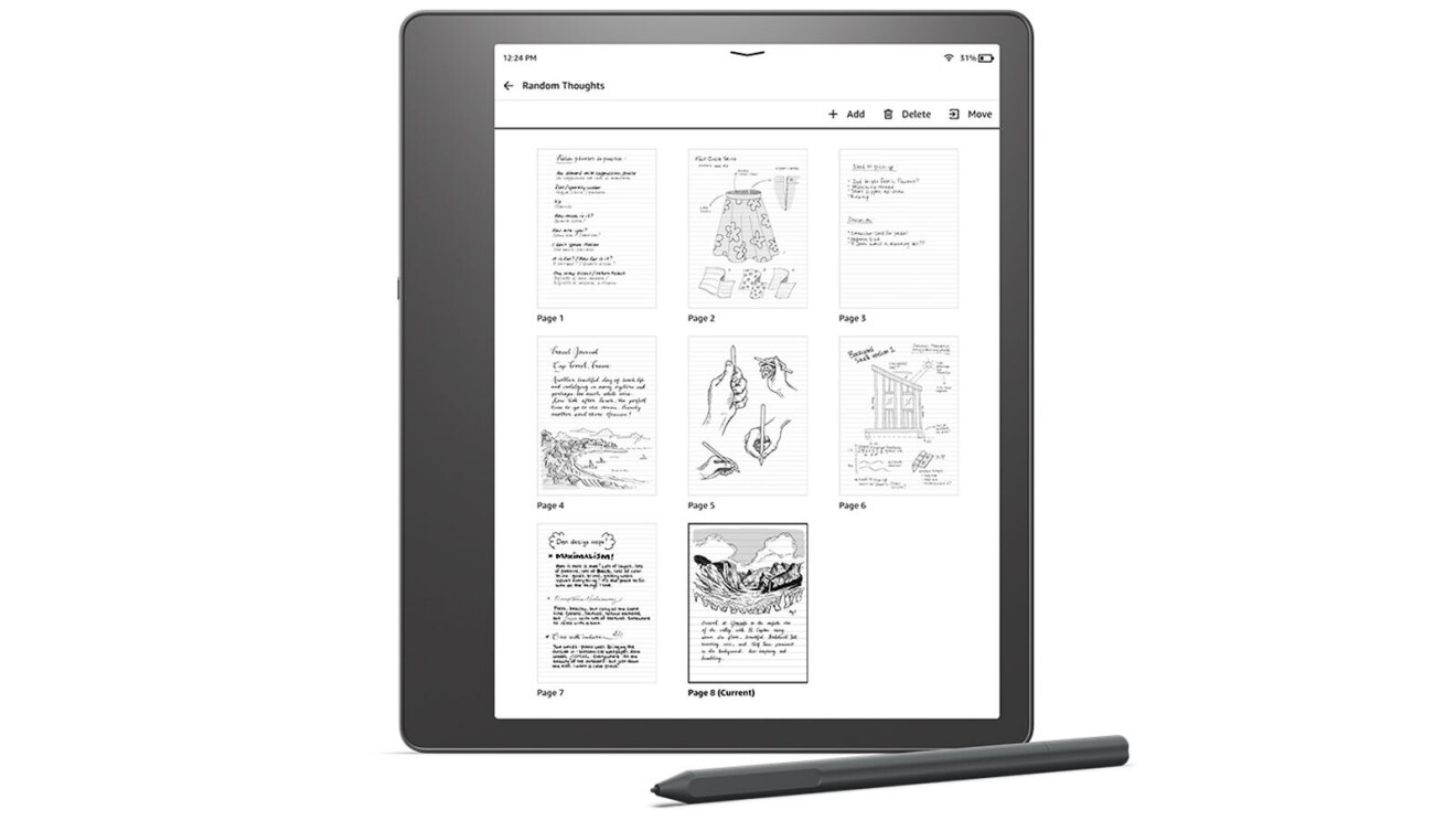 Kindle Scribe In-Notebook Birds Eye View