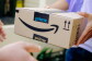 An Amazon Prime box, with the Amazon Smile logo.
