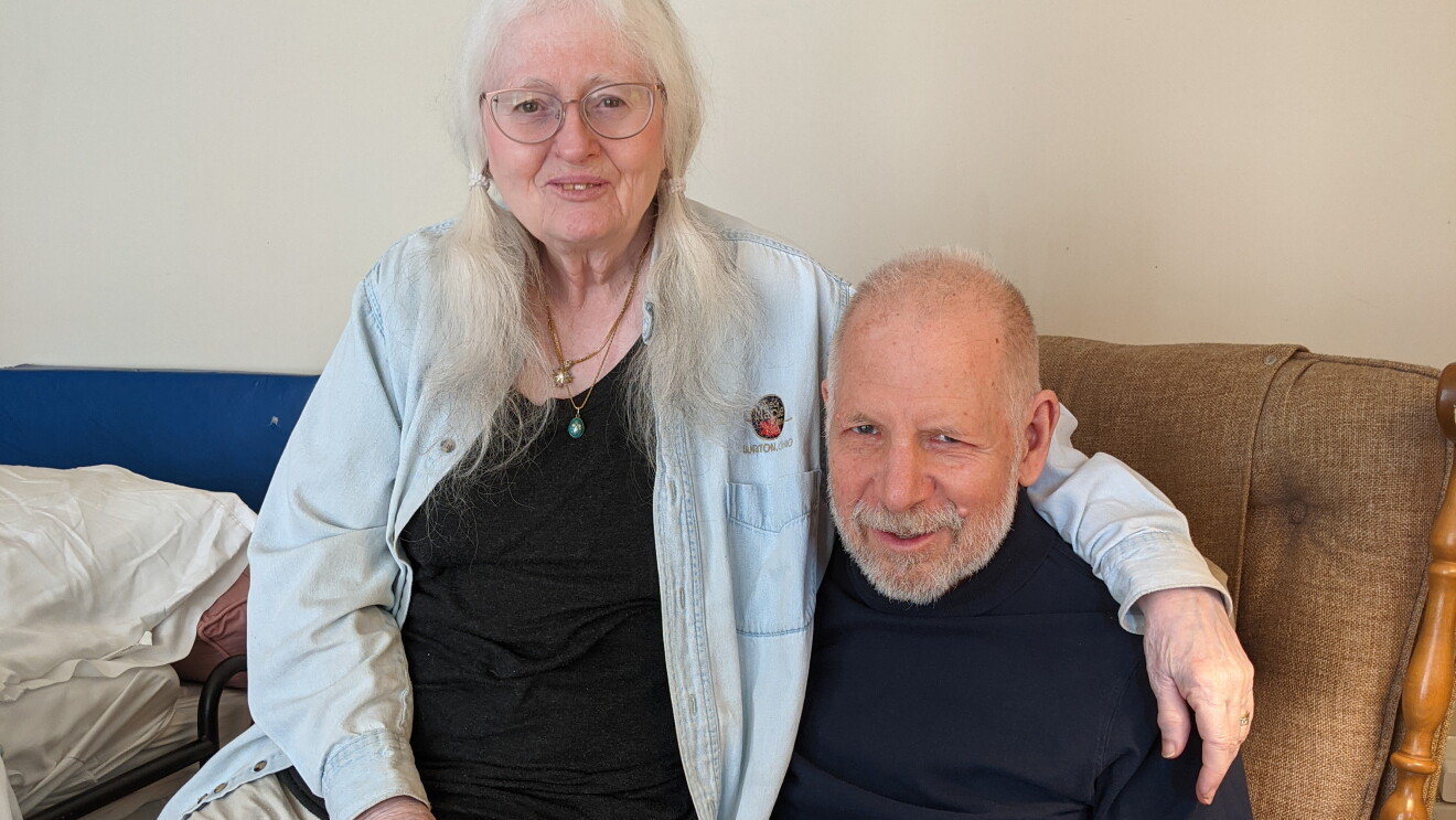 Rosemary and Paul, two people in their 70s who share how their Echo device is helping Paul live "a better and longer life."