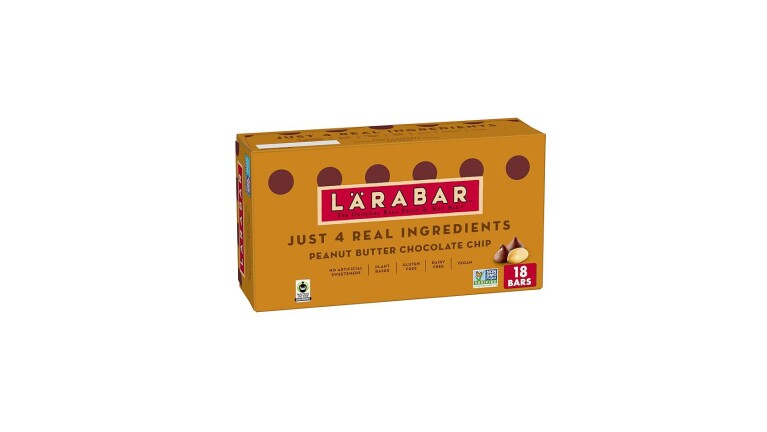 Larabar peanut butter chocolate chip box with 18 bars