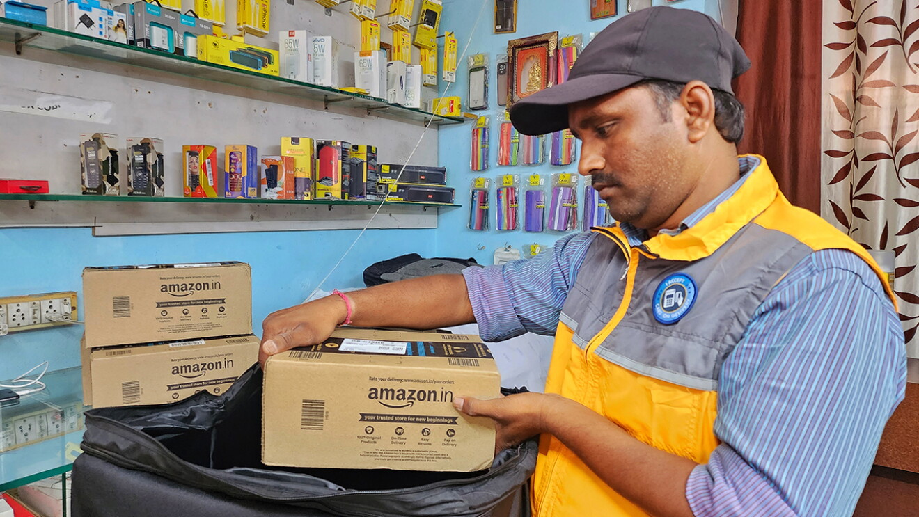 Amazon 'I Have Space' partner Naresh Thotla with customer deliveries