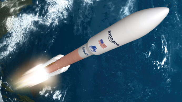 A simulation of a Project Kuiper satellite rocket.