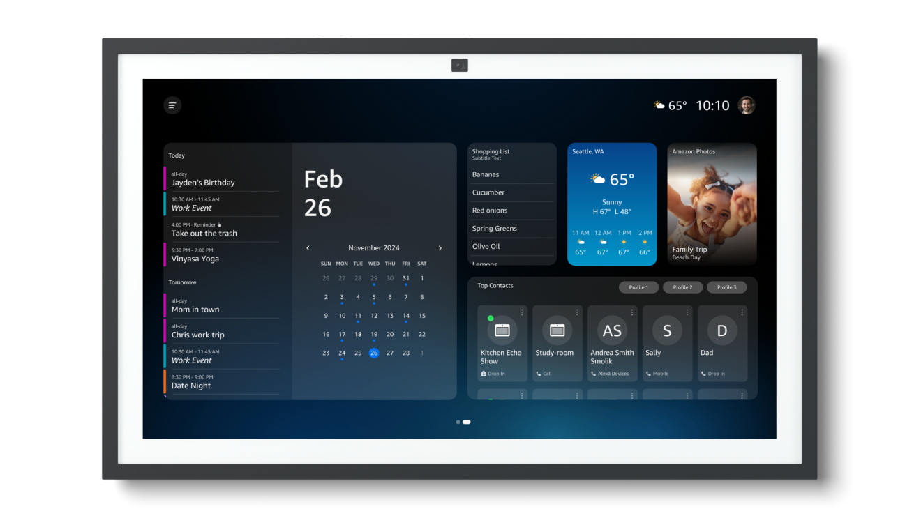 Echo Show Calendar Widget on the home screen.
