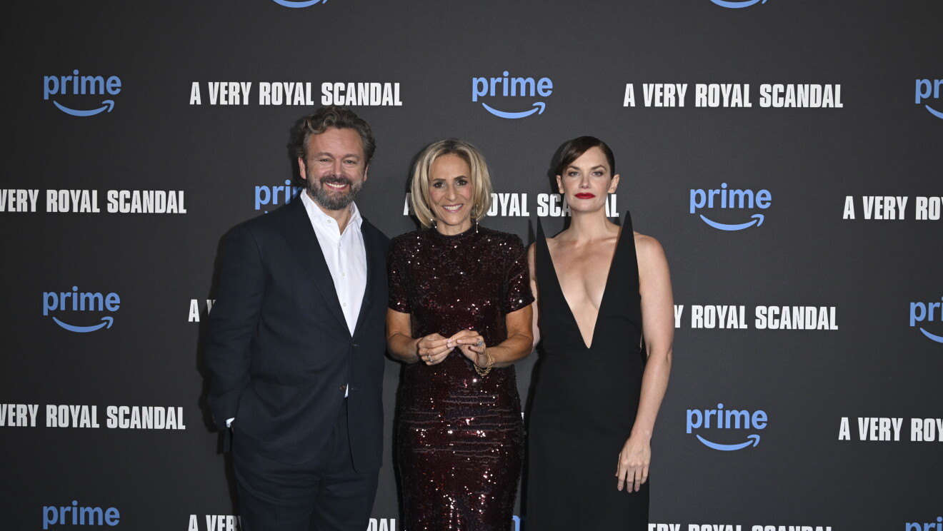 Michael Sheen, Emily Maitlis and Ruth Wilson at the A Very Royal Scandal, UK special Screening