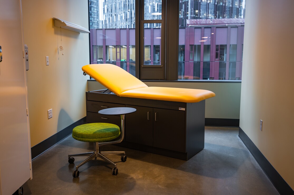 Interior view at the new Mary's Place shelter in The Regrade neighborhood of Seattle. 