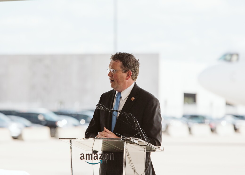Amazon Prime Air Hub groundbreaking ceremony in Hebron, Kentucky.