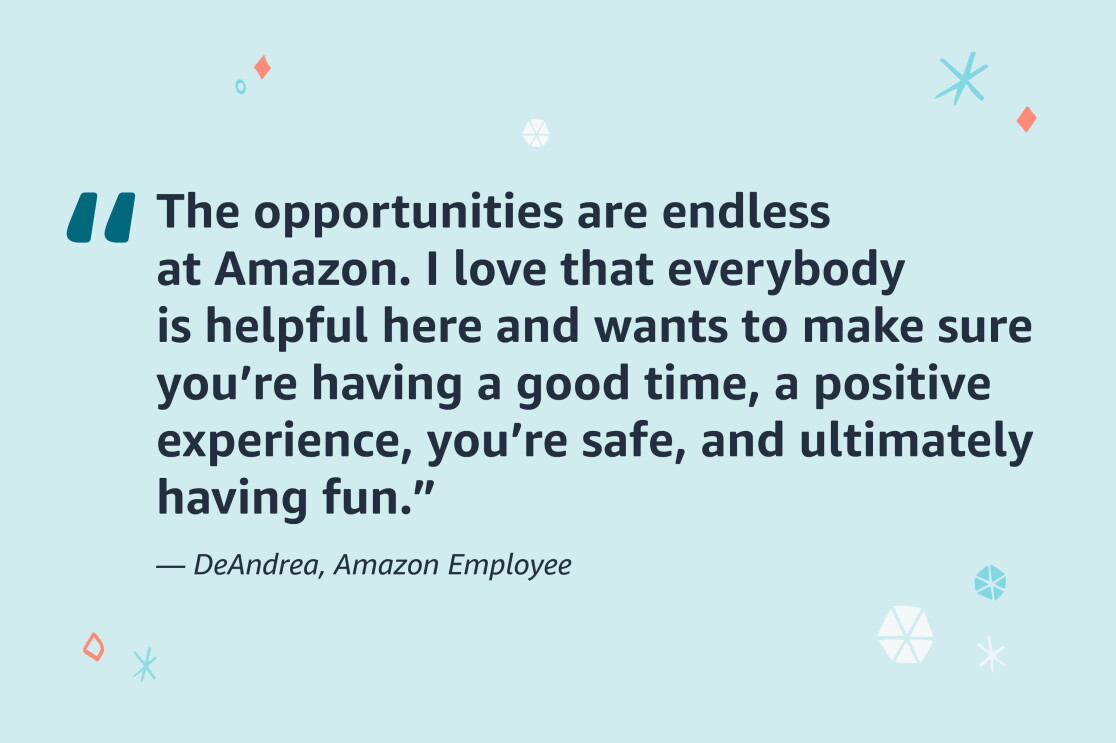 An image of a quote from an Amazon employee.
