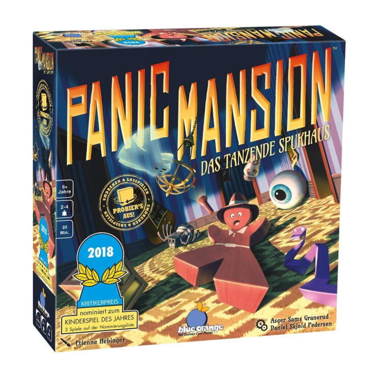 Abbildung des Brettspiels Panic Mansion, erhältlich auf Amazon.de.