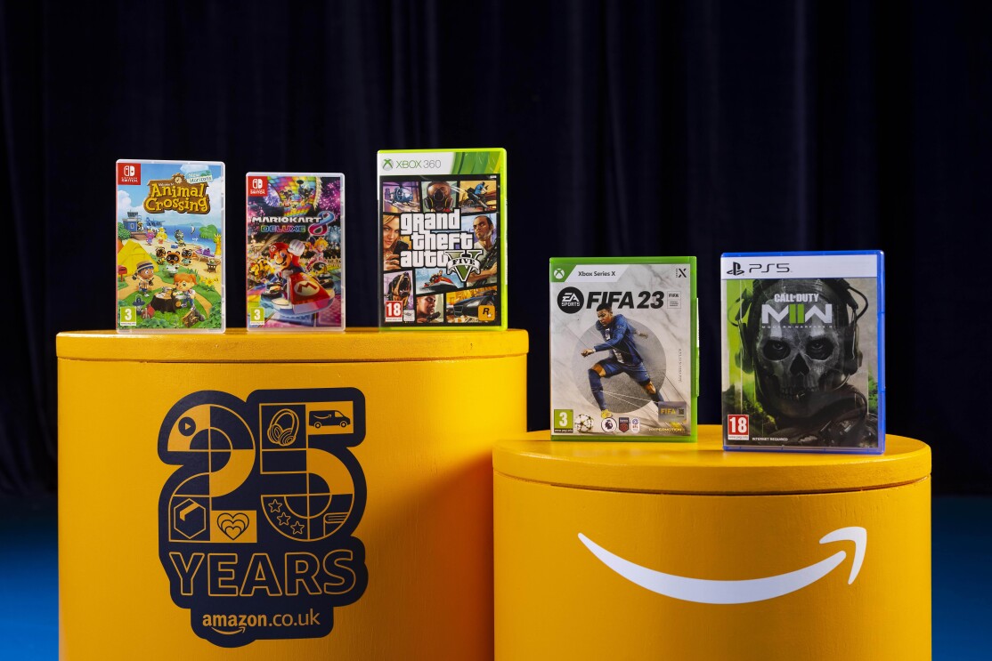 Some of the most popular video games on Amazon including Call of Duty, Grand Theft Auto, Mario Kart 8 and Animal Crossing: New Horizons