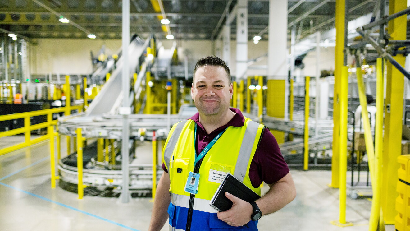 Darren Egerton Health and Safety Specialist at Amazon’s fulfilment centre 