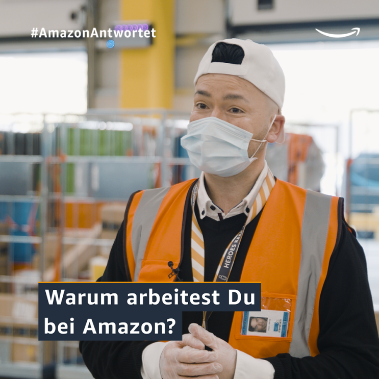 Warum unsere Mitarbeiter:innen gerne bei Amazon arbeiten 