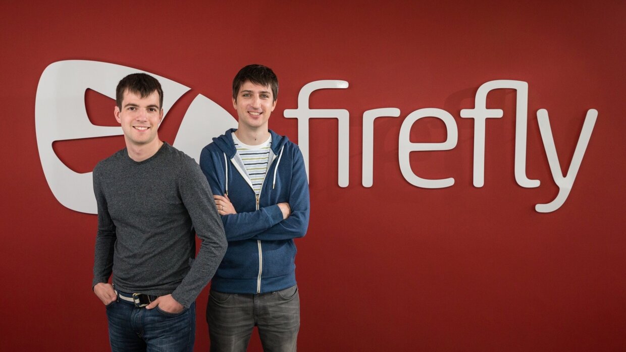 Founders looking directly at the camera and smiling