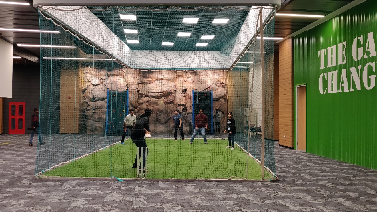 Cricket pitch at Hyd campus