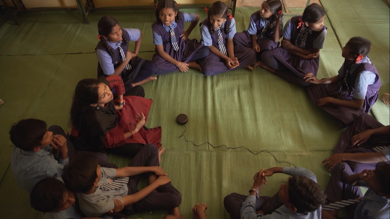 Kids in a school in Bastar