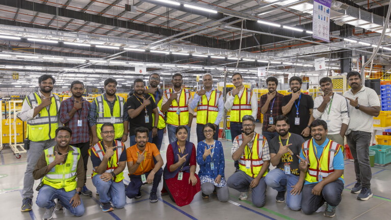 Manish Tiwary at Amazon Fulfillment Centre