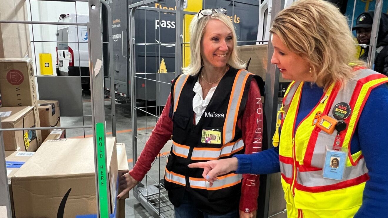 An image of a woman, an Amazon Delivery Service Partner, and her day at work.
