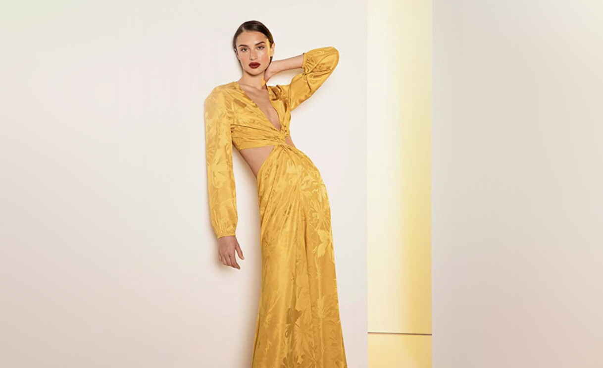 An image of a model wearing a piece by Silvia Tcherassi.