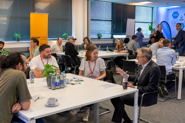 Amazon’s Chief Global Affairs and Legal Officer - David Zapolsky interacting with businesses at a AIA event